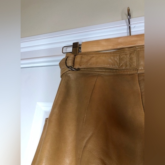 The Leather Warehouse Vintage High Waisted Tan Leather Trousers 10 - Picture 8 of 12